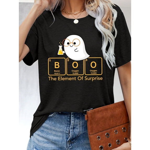 Periodic Table Graphic Crew Neck Tee Chemical Elements Science Short ...