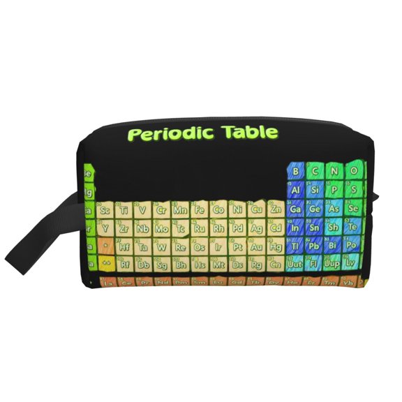 Periodic Table Of Elements Chemistry Travel Hanging Toiletry Bag For Men Women Water Resistant Shaving Bag