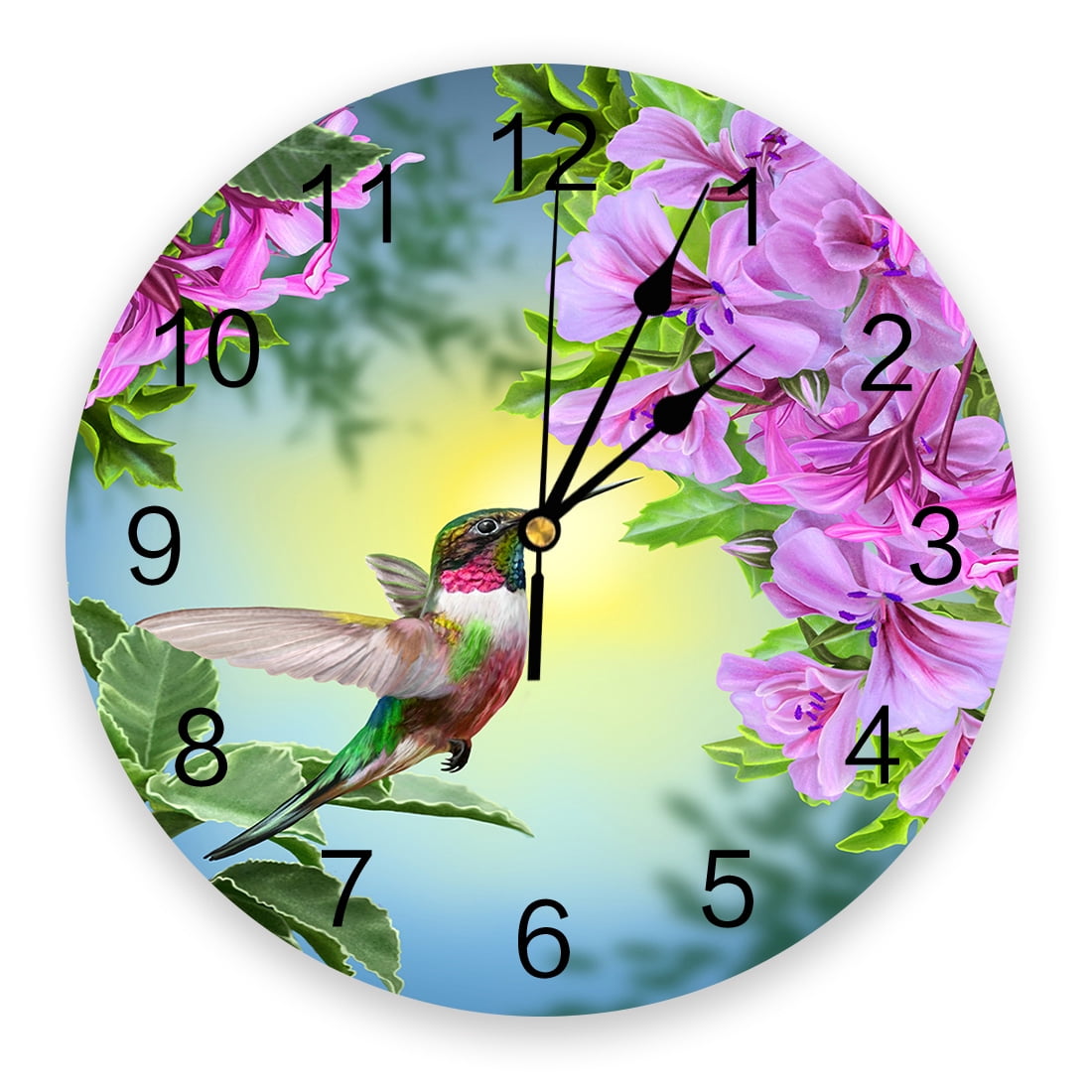 Periodic Table Of Round Wall Clock Acrylic Hanging Silent Time Clock Home Interior Bedroom