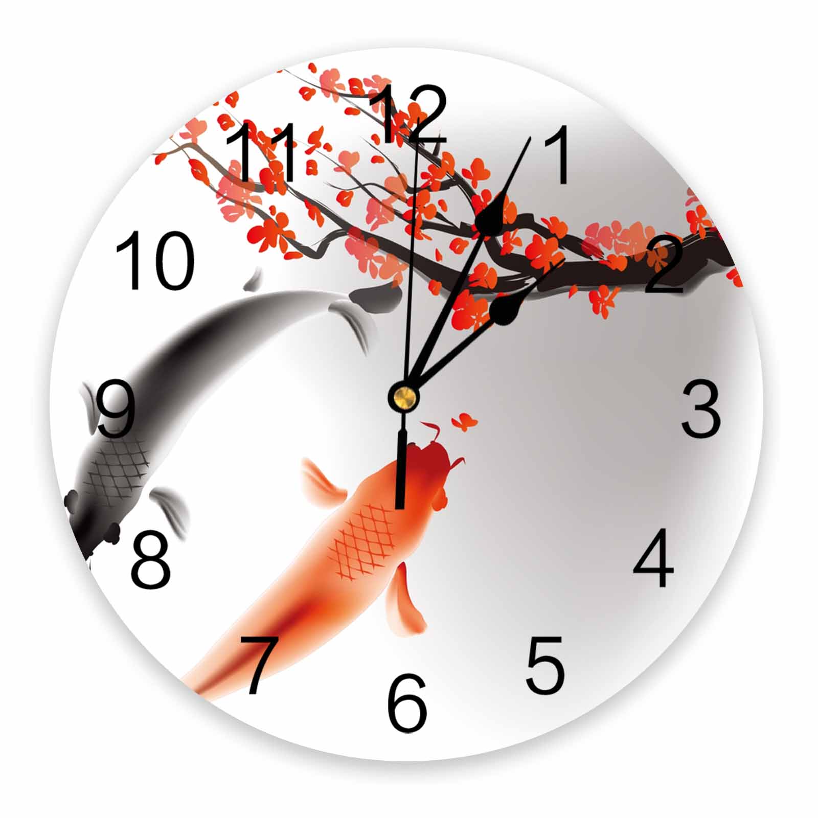 Periodic Table Of Round Wall Clock Acrylic Hanging Silent Time Clock Home Interior Bedroom