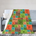 thumbnail image 1 of Periodic Table Of The Elements Blanket Gifts For Kids Adults - Lightweight Throw Blanket For Bedroom Living Room Decor Soft Fuzzy Fleece Cozy Plush Bed Couch 60"X50", 1 of 7