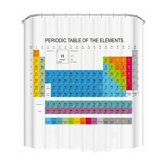 Curtain Shower Periodic Table Bathroom Bath Curtains Decoration Bathtub Creative
