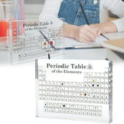 Periodic Table with Real Elements Inside, Acrylic Periodic Table Display with 83 Real Elements Samples, Craft, Teaching Tool, Gift for Students, Teacher, Science Lovers, 6*4.5*0.8 inch