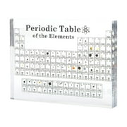 Periodic Table with Real Elements Inside,Acrylic Periodic Table of Elements with 83 Real Samples,Periodic Table of Elements,Teaching Tool,Chemistry Gifts for Students and Science Lovers,1PC,4.5x5.8