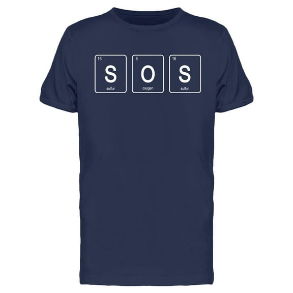 Periodic Table S O S   T-Shirt Men -Image by Shutterstock, Male x-Large
