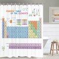 thumbnail image 1 of Periodic Table Shower Curtain, Science Shower Curtain, Educational Shower Curtain, Decor Waterproof Bathroom Curtain, 72X84 inches, 1 of 6