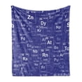thumbnail image 1 of Periodic Table Soft Flannel Fleece Throw Blanket, Chemistry Elements in Abstract Style Science Classroom Backdrop, Cozy Plush for Indoor and Outdoor Use, 50" x 70", Royal Blue and White, by Ambesonne, 1 of 6