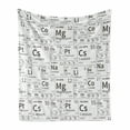 thumbnail image 1 of Periodic Table Soft Flannel Fleece Throw Blanket, School Life Smart Kids Inspired Chemisty with Elements in Squares Print, Cozy Plush for Indoor and Outdoor Use, 60" x 80", Army Green, by Ambesonne, 1 of 6