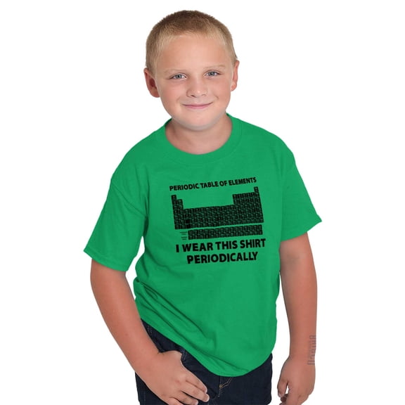 Periodic Table Wear Periodically Nerd Crewneck T Shirts Boy Girl Teen Brisco Brands XS