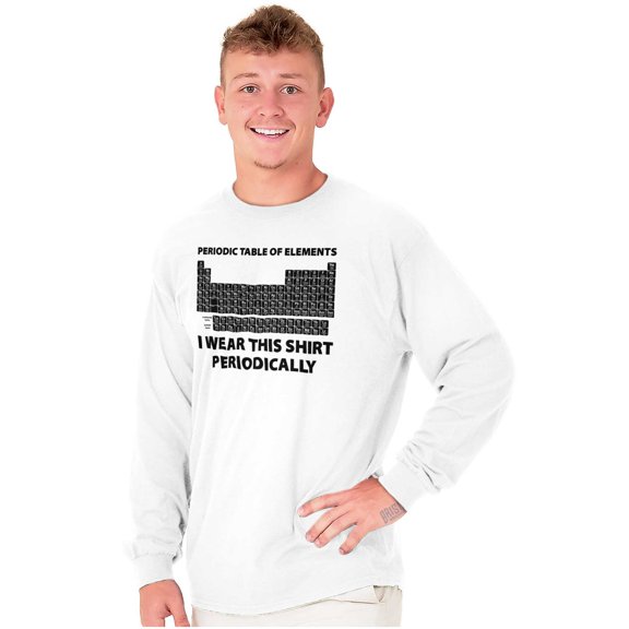 Periodic Table Wear Periodically Nerd Long Sleeve TShirt Men Women Brisco Brands S