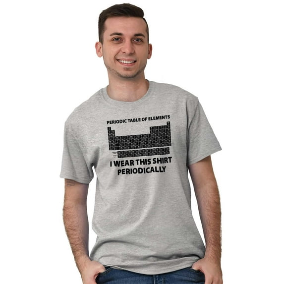 Periodic Table Wear Periodically Nerd Men's Graphic T Shirt Tees Brisco Brands X