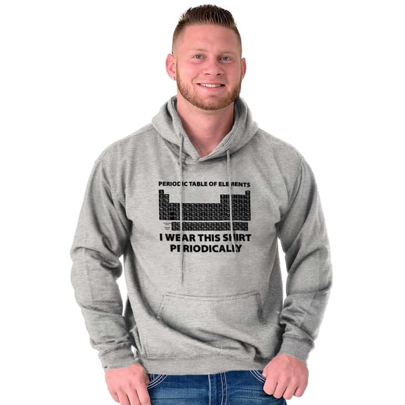 Periodic Table Wear Periodically Nerd Unisex Plus Fleece Graphic Hoodie Brisco Brands 3X