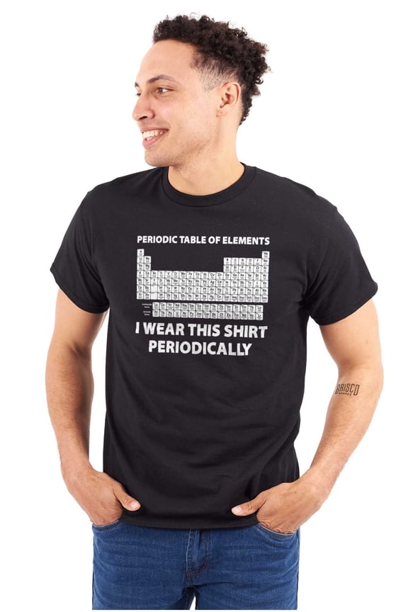 Periodic Table Wear Periodically Nerd Plus Size Crewneck Graphic Tee Shirt Brisco Brands 2X