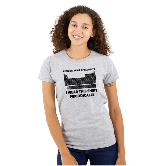 Periodic Table Wear Periodically Nerd Womens Fitted Plus Size Graphic Tee Brisco Brands 2X