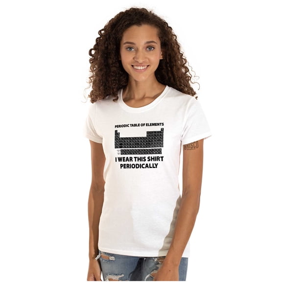 Periodic Table Wear Periodically Nerd Womens Slim Fit Graphic Tee Brisco Brands L
