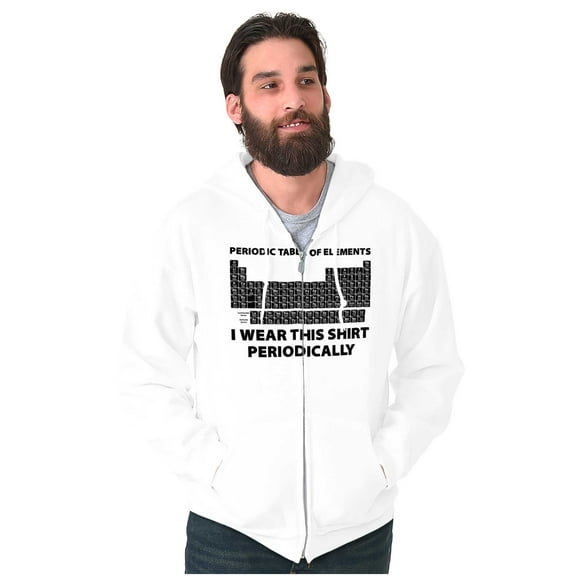 Periodic Table Wear Periodically Nerd Zip Up Hoodie Men's Women's Brisco Brands X