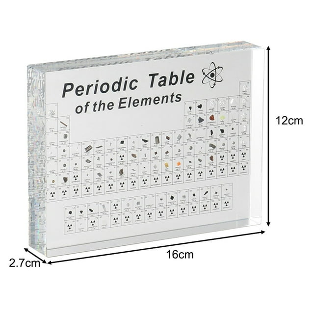 Periodic Table With Real Elements Inside, Acrylic Periodic Table Of 83 ...