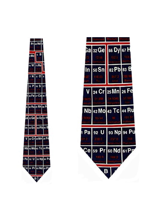 Periodic Table of Elements (Navy) Necktie Mens Tie