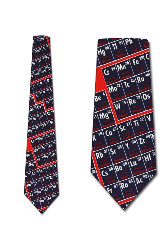 Periodic Table of Elements Necktie Mens Tie