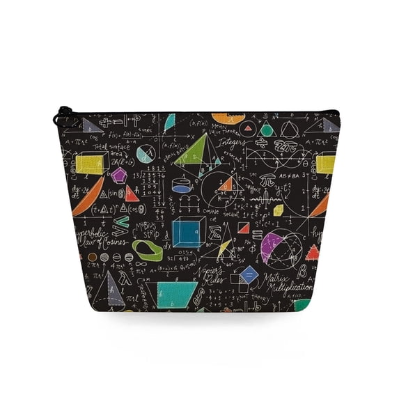 Periodic Table of Print Women's Cosmetic Bag Learning Items Letter Makeup Organizer Portable Pencil Case Toiletry Bags