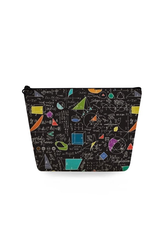 Periodic Table of Print Women's Cosmetic Bag Learning Items Letter Makeup Organizer Portable Pencil Case Toiletry Bags