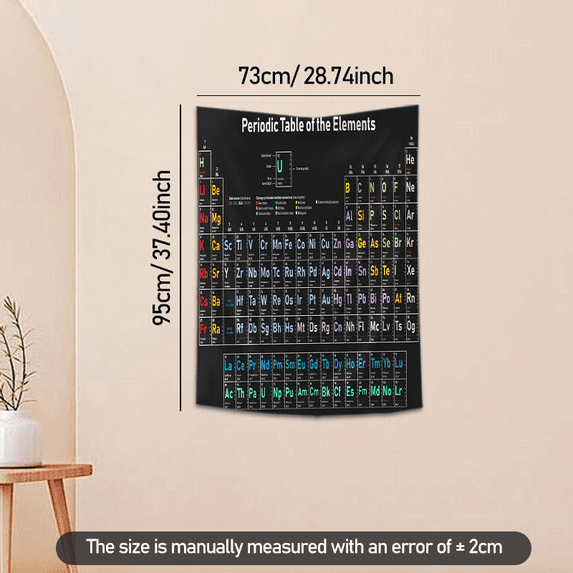Periodic Table of the Elements Tapestry 37x29 Inches Science Wall Art ...