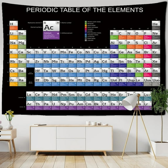 Periodic Table of the Elemts Chemistry Tapestry Cheap Wall Hanging Large Scice Wall Cloth