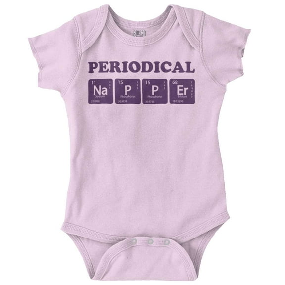 Periodical Napper Science Nerd Romper Boys or Girls Infant Baby Brisco Brands 12M