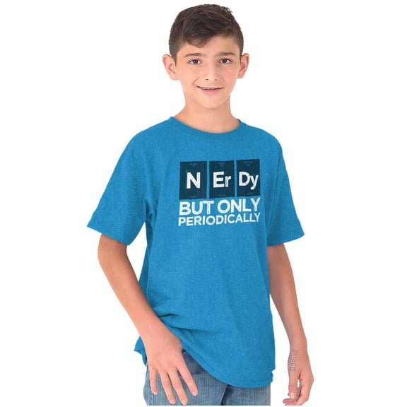 Periodically Nerdy Chemistry Science Crewneck T Shirts Boy Girl Teen Brisco Brands M