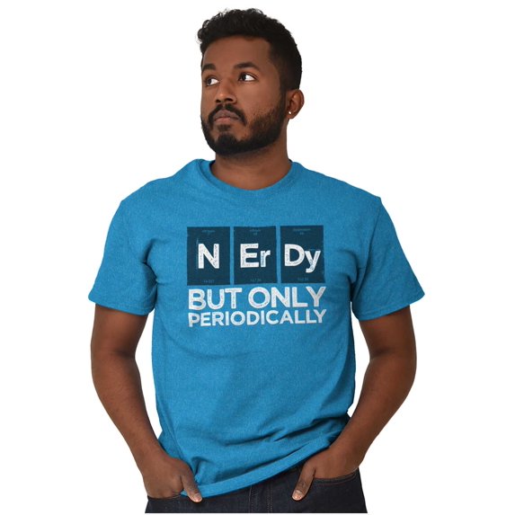 Periodically Nerdy Chemistry Science Men's Graphic T Shirt Tees Brisco Brands X