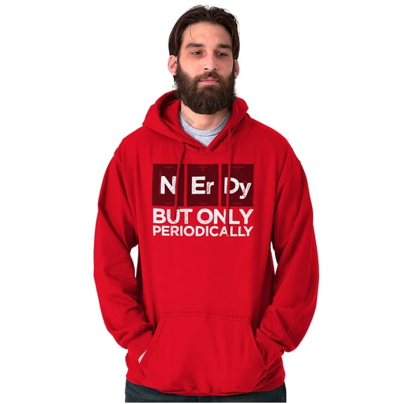 Periodically Nerdy Chemistry Science Unisex Plus Fleece Graphic Hoodie Brisco Brands 3X