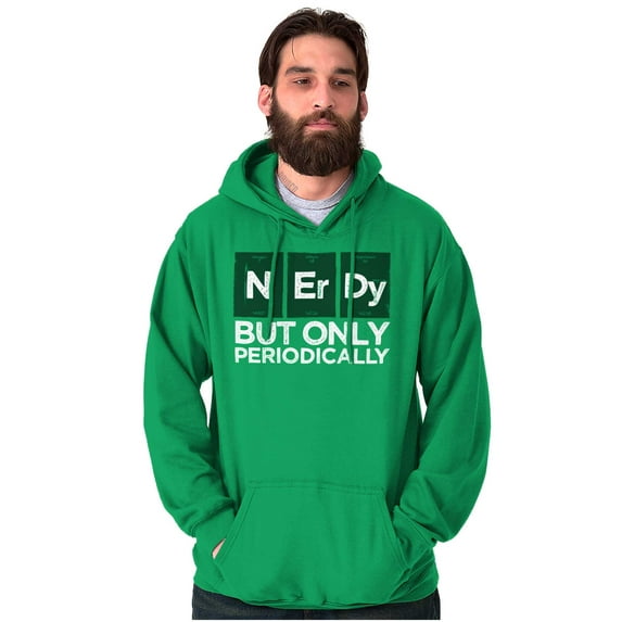 Periodically Nerdy Chemistry Science Unisex Plus Fleece Graphic Hoodie Brisco Brands 4X