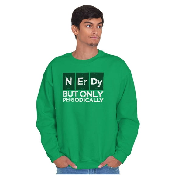 Periodically Nerdy Chemistry Science Unisex Plus Fleece Graphic Sweatshirt Brisco Brands 2X