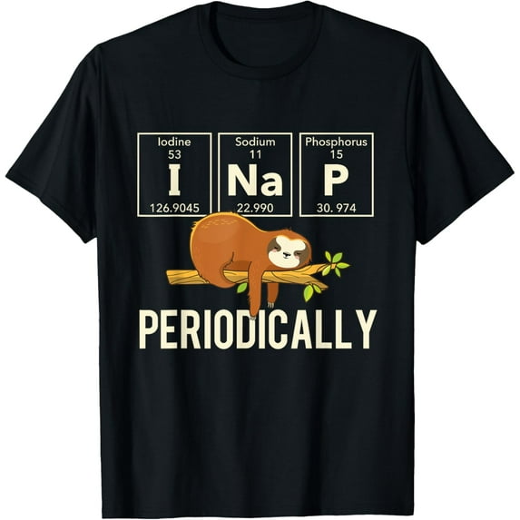 Periodically - Sleeping Sloth Zookeeper Animal Nature Lover T-ShirtMen's and women's gift, black and white T-shirt, size: Extra large S-4XL