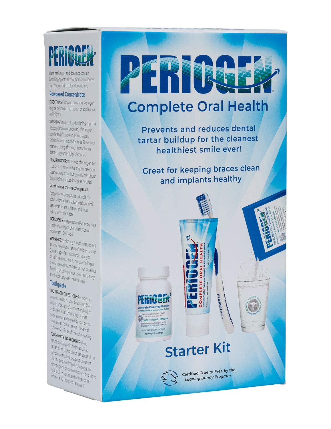 Periogen Starter Kit - Your Best Value on Periogen Oral Care! (Photo depicts kit Contents)  USD$3495USD$34.95