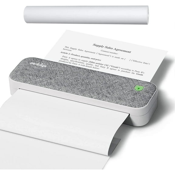 Open Box Peripage IOOIOO A40 Portable Inkless Printer, White