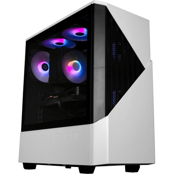Periphio Citadel Prebuilt Gaming PC | GeForce RTX 3050 (8GB) Graphics| Intel Core i5-13400F (4.6GHz Turbo) | 1TB Solid State SSD | 16GB DDR4 RAM | Windows 11 Computer | WiFi + BT