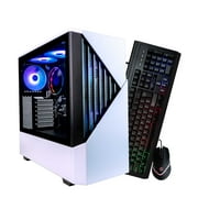 Periphio Castle Gaming PC Computer | AMD Ryzen 5 5600G | Radeon Vega 7 Graphics | 1TB Solid State (SSD) | 16GB DDR4 RAM | Windows 11 | RGB Gaming Mouse + Keyboard