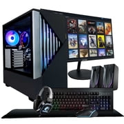 Periphio Reaper Gaming PC Computer AMD Ryzen 5 5600G Radeon Vega 7 Graphics 1TB Solid State SSD 16GB DDR4 RAM Windows 11 RGB Battlestation Bundle