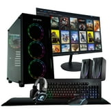 IPASON Gaming Desktop Pc, AMD Ryzen 5 5600G 3.9Ghz, Radeon Vega 7 Integrated Graphics, 1TB Ssd, 16G 3200MHz, Wifi, Windows 11 home 64-Bit