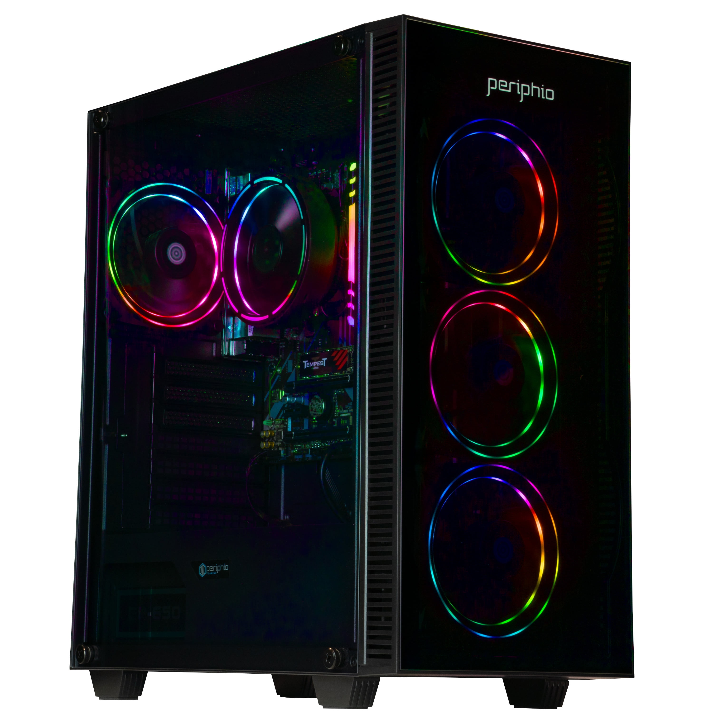 Periphio Terra Gaming PC Desktop - AMD Ryzen 5 (4.4GHz Turbo), Radeon Vega 7 iGPU, 16GB RAM, 1TB NVMe SSD, Windows 11 Gaming Computer, WiFi + BT