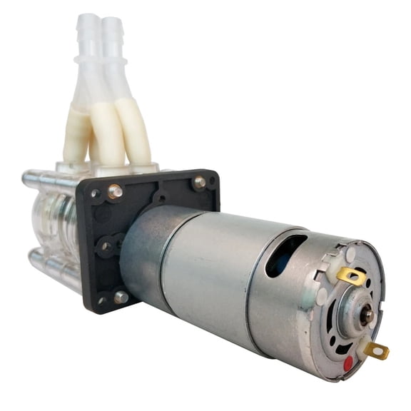Peristaltic Pump, Water Pump, Dosing Pump, Dual Pump Head, 12V 24V DC, High Flowrate For Aquarium Lab Analytical ,Easy Operation - PHARMED BPT TUBE_RATED VOLTAGE 12V