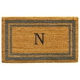 thumbnail image 1 of Periwinkle Border Monogram Doormat (Letter N), 1 of 1