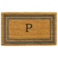 thumbnail image 1 of Periwinkle Border Monogram Doormat (Letter P), 1 of 1