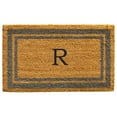 thumbnail image 1 of Periwinkle Border Monogram Doormat (Letter R), 1 of 1