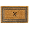 thumbnail image 1 of Periwinkle Border Monogram Doormat (Letter X), 1 of 2