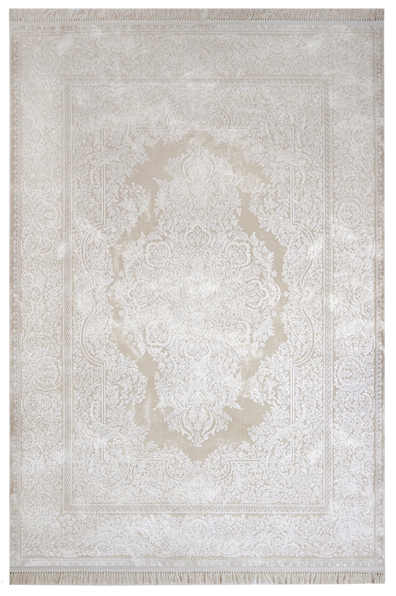 Periwinkle Cream Oriental Acrylic Area Rugs for Living Room Jacquard ...