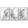 thumbnail image 1 of Periwinkle Patch I - Framed Premium Gallery Wrapped Canvas L Frame 3 Piece Set - Ready to Hang, 1 of 9