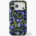 thumbnail image 1 of Periwinkle Spring Navy Floral Art iPhone Case 17 through 11 Pro Max, 1 of 2