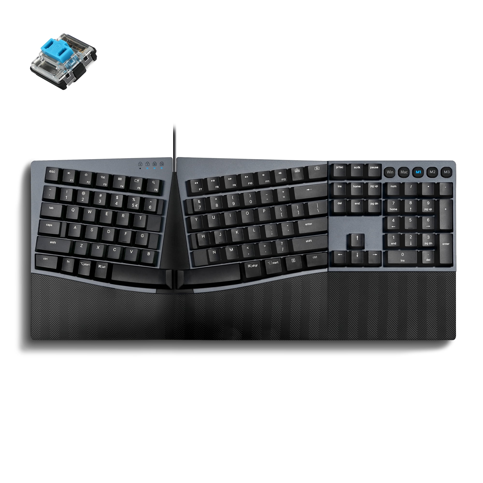 Perixx PERIBOARD-535BL [Firmware Updated] Wired Ergonomic Mechanical ...